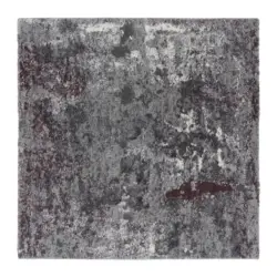 Vintage-Teppich 200/200 cm Timeline Quantum Aubergine, Beige