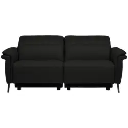 3-Sitzer-Sofa in Echtleder Schwarz