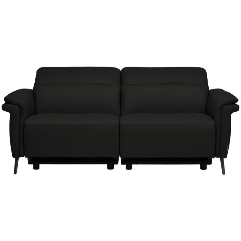 3-Sitzer-Sofa in Echtleder Schwarz