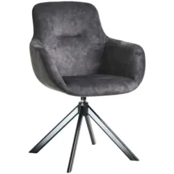 Armlehnstuhl Stoffauswahl, Sitzfl&auml;che 360&deg; drehbar, inklusive Armlehnen Velours