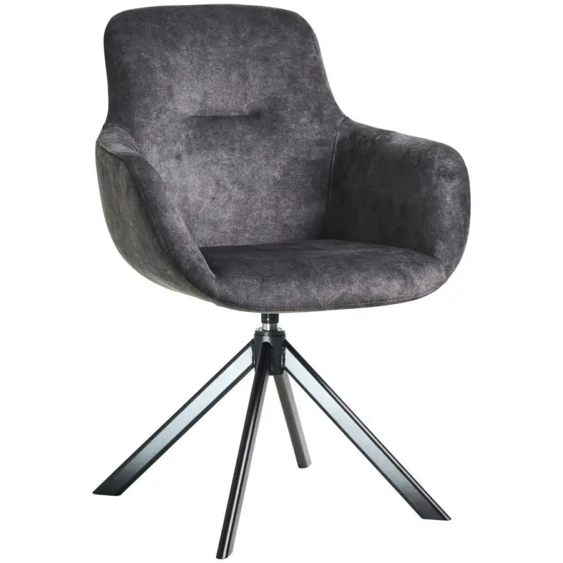 Armlehnstuhl Stoffauswahl, Sitzfl&auml;che 360&deg; drehbar, inklusive Armlehnen Velours