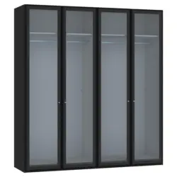 Dreht&uuml;renschrank in Schwarz