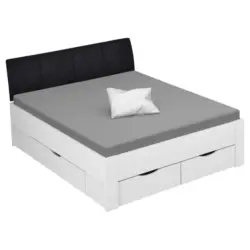 Stauraumbett 160/200 cm in Wei&szlig;