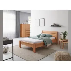 Bett 140/200 cm in Kernbuche