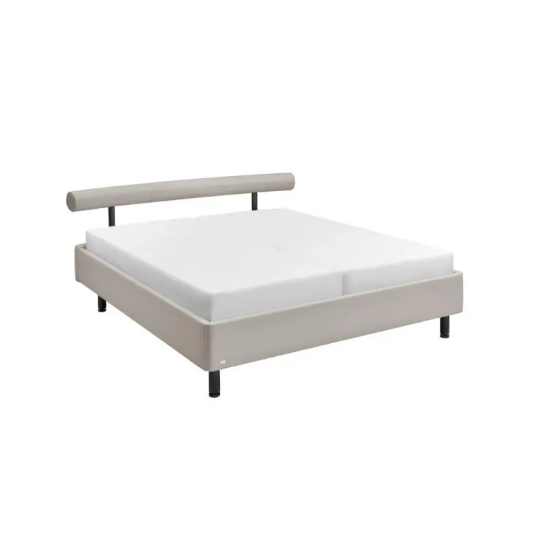 Polsterbett gepolstertes Kopfteil, Lattenroste, Matratzen Grau 160/200 cm