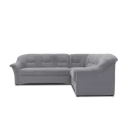 Ecksofa in Mikrofaser Dunkelgrau 240/190 cm