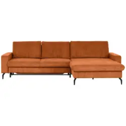 Ecksofa in Cord Terracotta