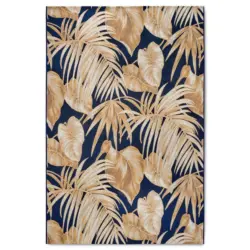 Outdoorteppich 160/235 cm Kollektion 1767 Goldfarben, Dunkelblau