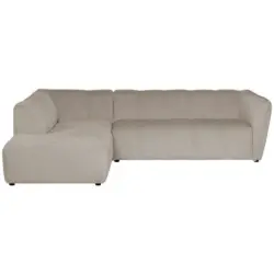Ecksofa Livoli in Chenille Creme 218/260 cm