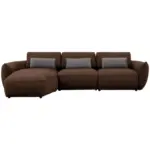 XXXLutz Lauterach - Ihr M&ouml;belhaus bei Bregenz Ecksofa in Chenille Braun 190/340 cm