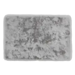 Badteppich Silberfarben 67/110 cm