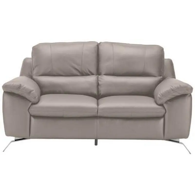 2-Sitzer-Sofa in Kombination Echtleder/Lederlook Grau