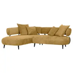 Ecksofa Belisa in Chenille Gelb 200/265 cm