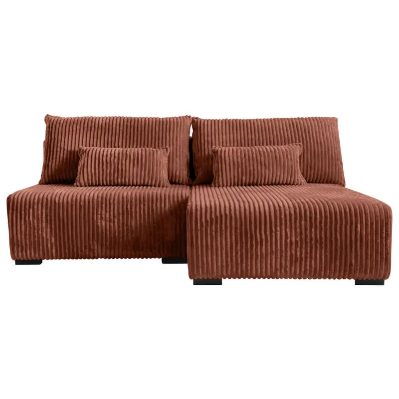 Ecksofa in Cord Bronzefarben 210/146 cm