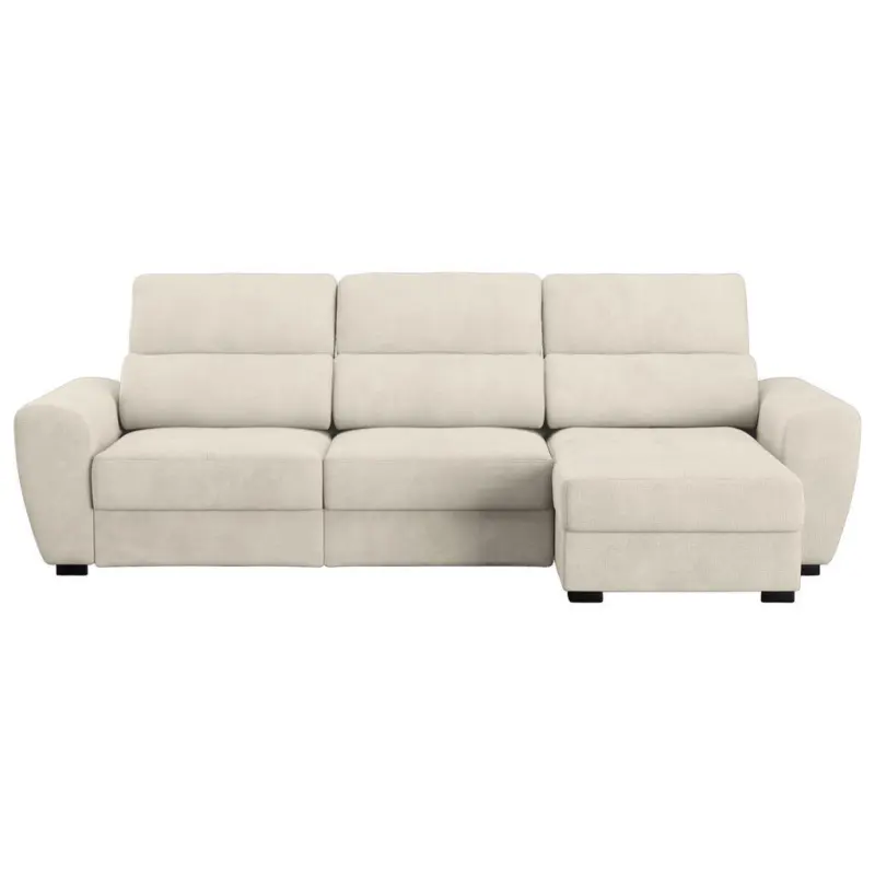 Ecksofa in Mikrofaser Naturfarben