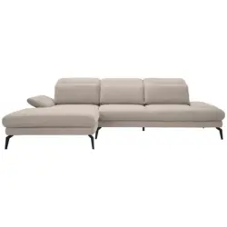 Ecksofa in Chenille Beige 180/289 cm
