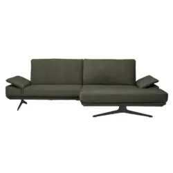 Ecksofa in Flachgewebe Gr&uuml;n 269/155 cm