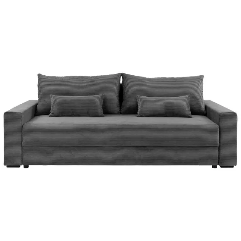 Schlafsofa in Cord Dunkelgrau