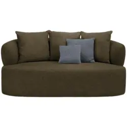 2-Sitzer-Sofa in Boucl&eacute; Olivgr&uuml;n