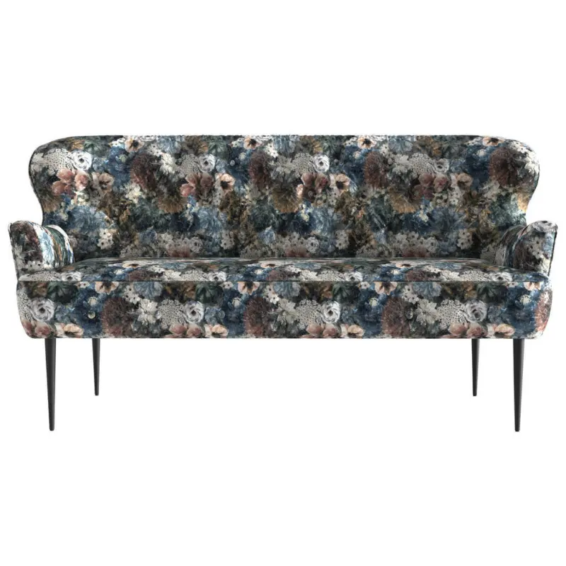 Sofa in Jacquard Blau, Rosa, Beige