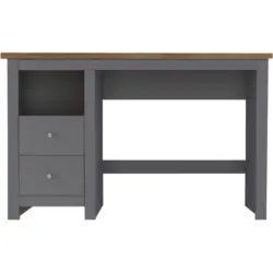 Schreibtisch 120/76/50 cm in Eichefarben, Eiche grau