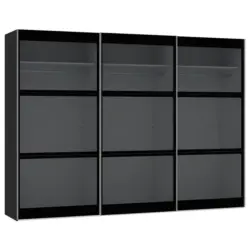 Schwebet&uuml;renschrank in Schwarz