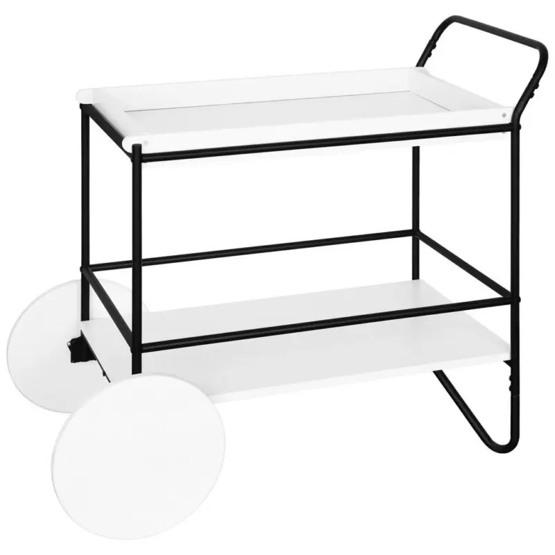 Servierwagen in Schwarz, Wei&szlig;