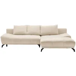 Ecksofa in Chenille Creme