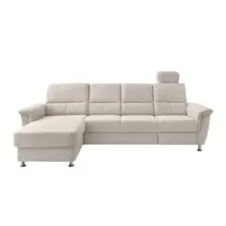 Ecksofa in Chenille Beige 165/292 cm