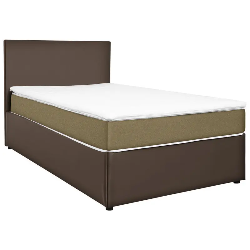 Boxbett 140/200 cm in Gelb, Grau