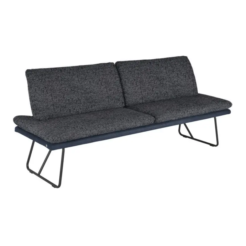 Sitzbank in Metall, Textil Schwarz