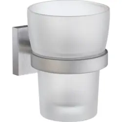 Zahnputzbecher Metall, Glas