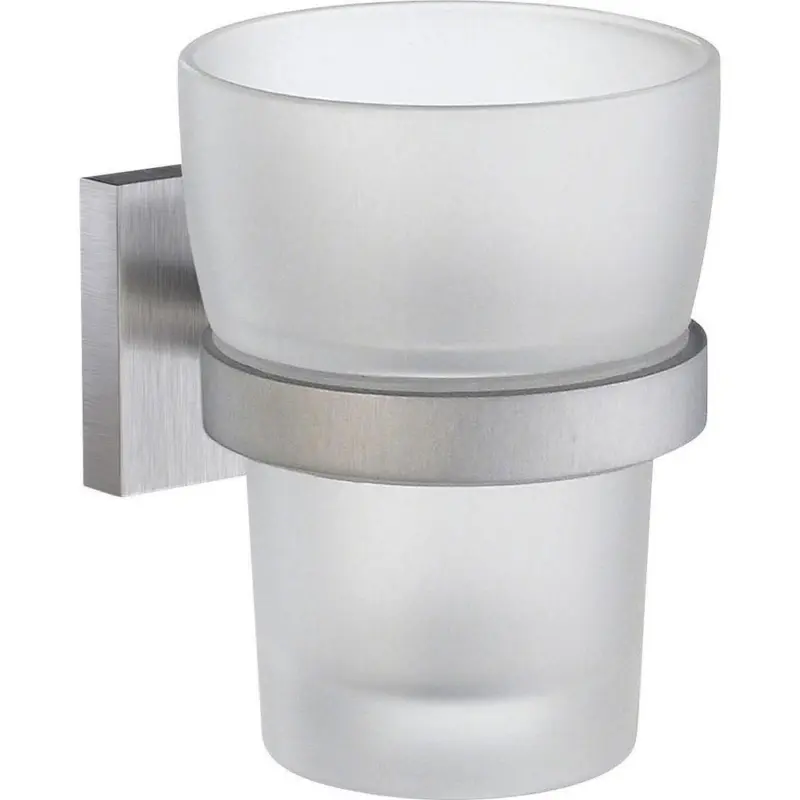 Zahnputzbecher Metall, Glas