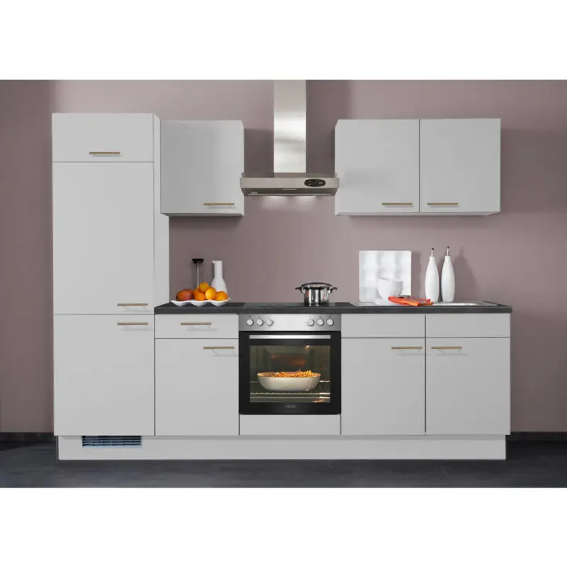 K&uuml;chenblock 310 cm in Hellgrau