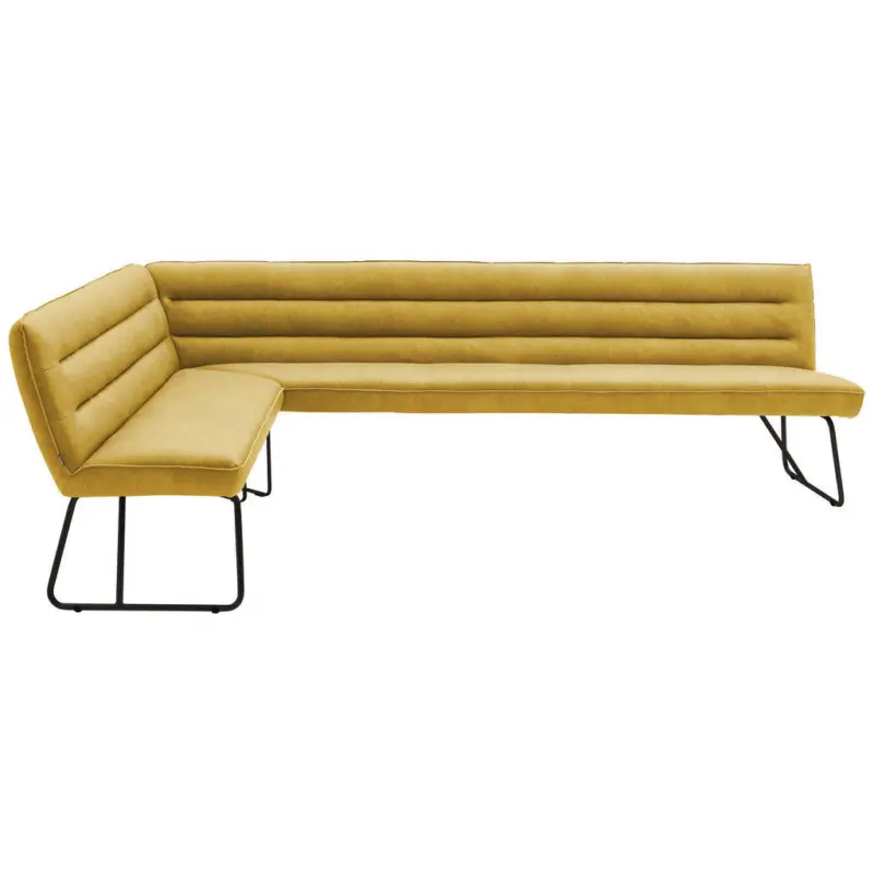 Eckbank 184/274 cm in Gelb, Schwarz