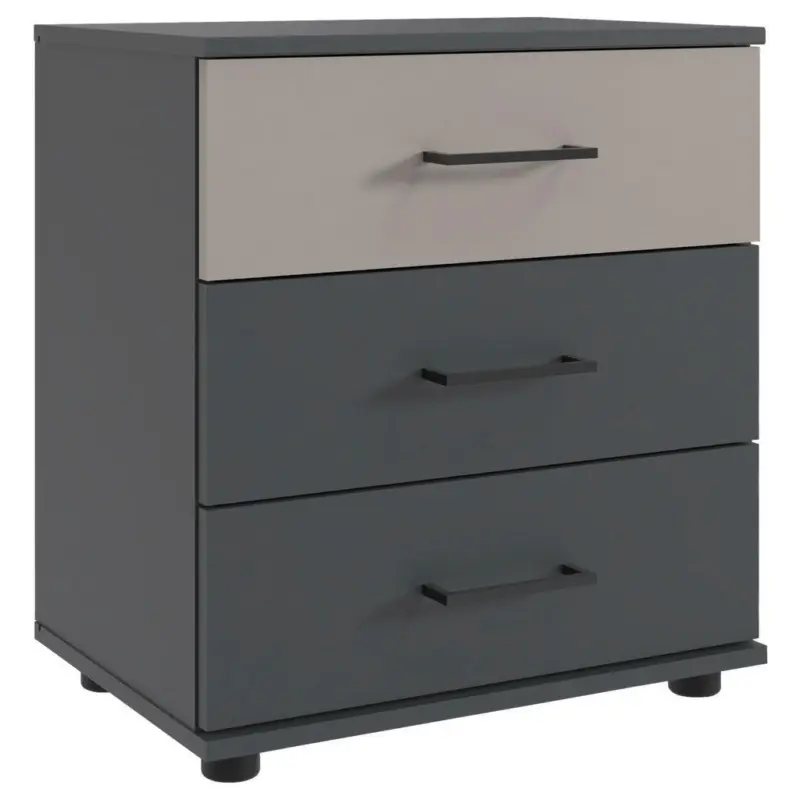 Nachtk&auml;stchen 52/58/38 cm in Graphitfarben, Sahara