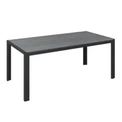 Gartentisch Metall, Kunststoff Grau, Dunkelgrau rechteckig