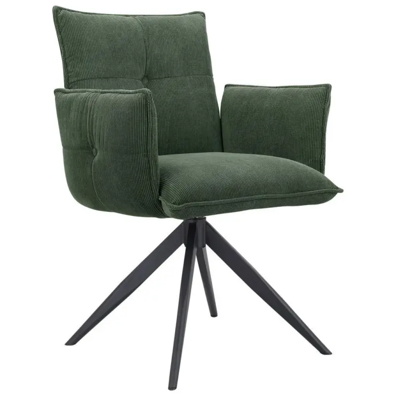 Armlehnstuhl Stoffauswahl, Sitzfl&auml;che 360&deg; drehbar Cord