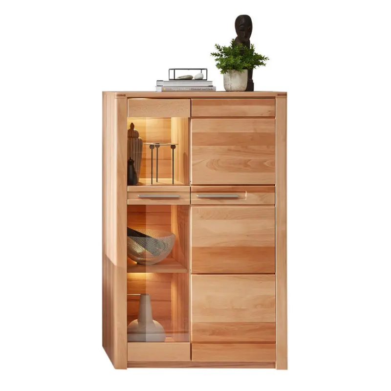 Vitrine in massiv Kernbuche Kernbuche