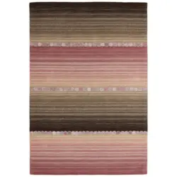 Orientteppich 90/160 cm Twilight in Pink Grau, Pink