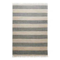 Handwebteppich 160/230 cm Virgil Anthrazit, Sandfarben