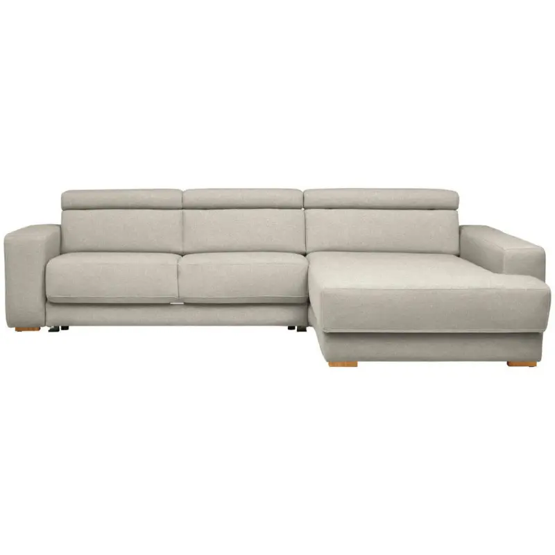 Ecksofa in Chenille Hellgrau 316/206 cm