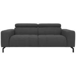 2-Sitzer-Sofa in Webstoff Grau