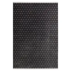 Webteppich 170/240 cm Metric Graphitfarben