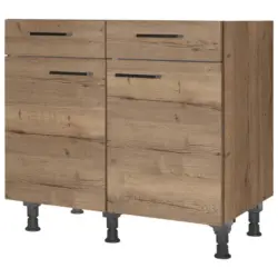 Schubkastenunterschrank 90/87/56 cm in Eiche dunkel