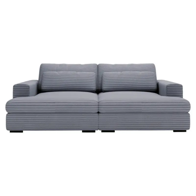 Bigsofa in Cord Blaugrau