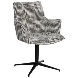 Armlehnstuhl Sitzfl&auml;che 360&deg; drehbar, inklusive Armlehnen, automatische R&uuml;ckholfunktion Chenille