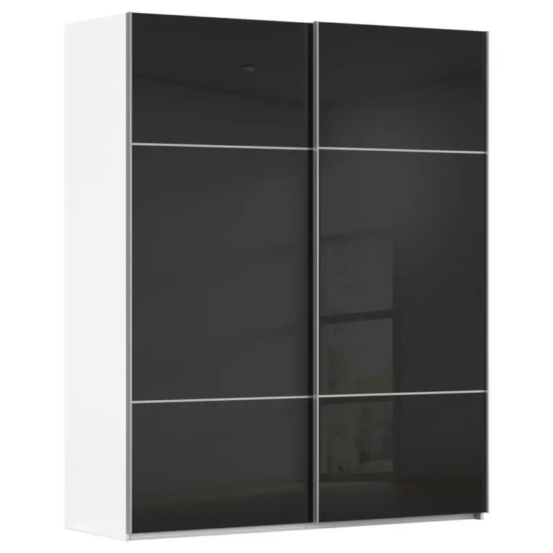 Schwebet&uuml;renschrank in Schwarz, Wei&szlig;