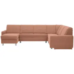 Wohnlandschaft in Chenille Orange