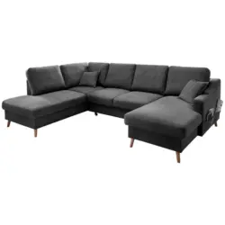 Wohnlandschaft in Struktur Anthrazit